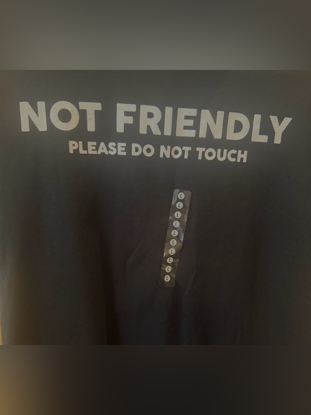 NOT FRIENDLY Graphic Black Short-Sleeve Tee by Brisco - Picture 2 of 6